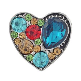  Bijuterie Buton Interschimbabil Inima cu Cristale Multicolore, fig. 1 