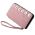 Portofel dama din piele ecologica pentru telefon - roz somon F00356